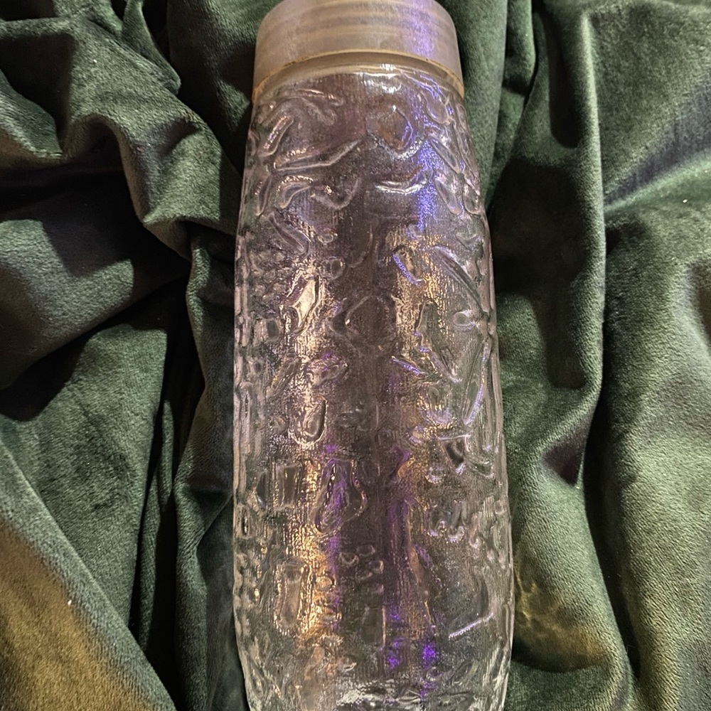 Textured Clear Glass Vase